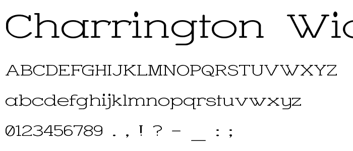 Charrington Wide font